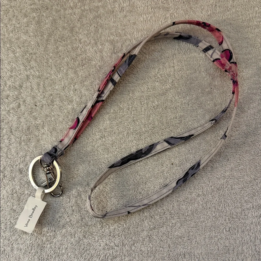 NWT Vera Bradley Hummingbird Blooms ReActive Lanyard Floral RETIRED Pattern